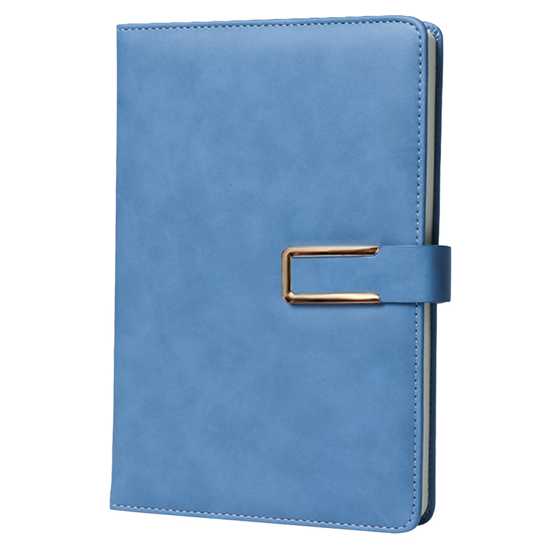 Business PU Leather Notebook Hardcover Diary Essential Sense Cover Notepad Ribbon Bookmark Multicolor Optional: blue