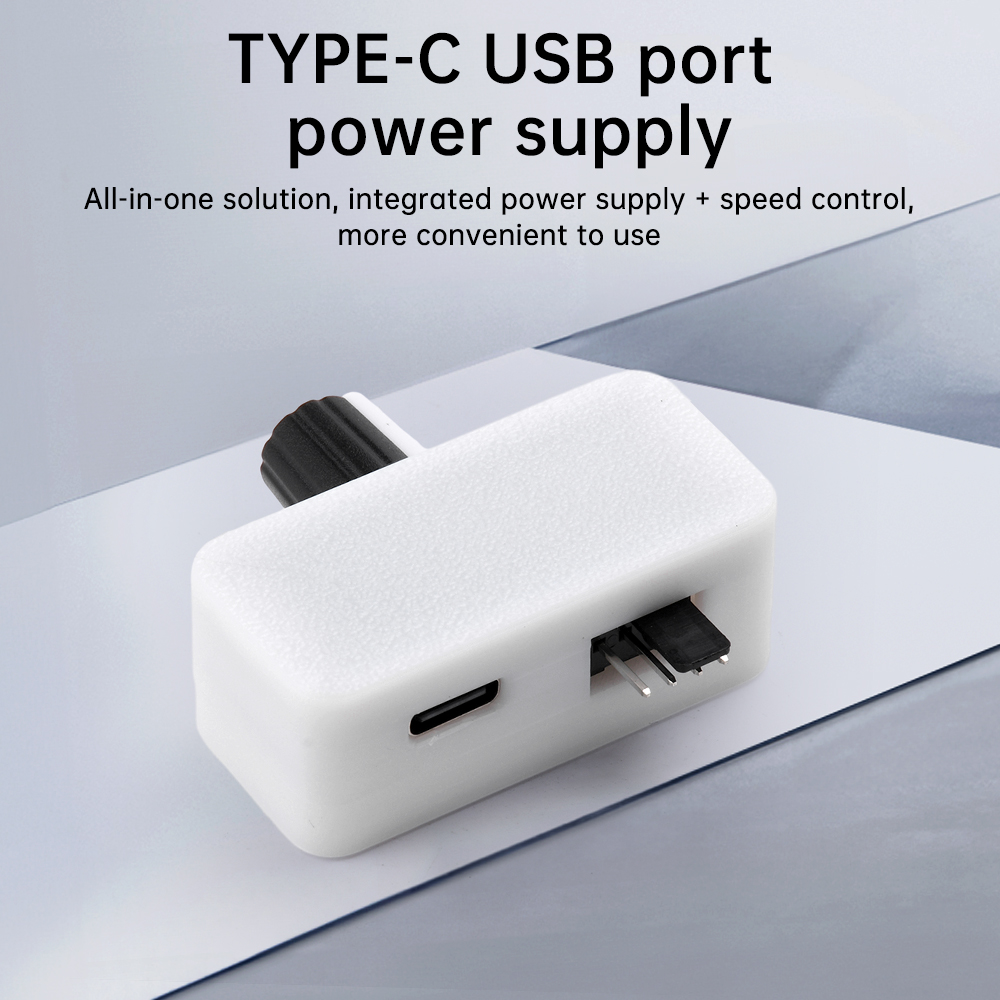 Mini PWM Speed Controller 4Pin Fan Speed Controller TYPE-C USB Interface Power Supply DIY Water Cooler Black/White