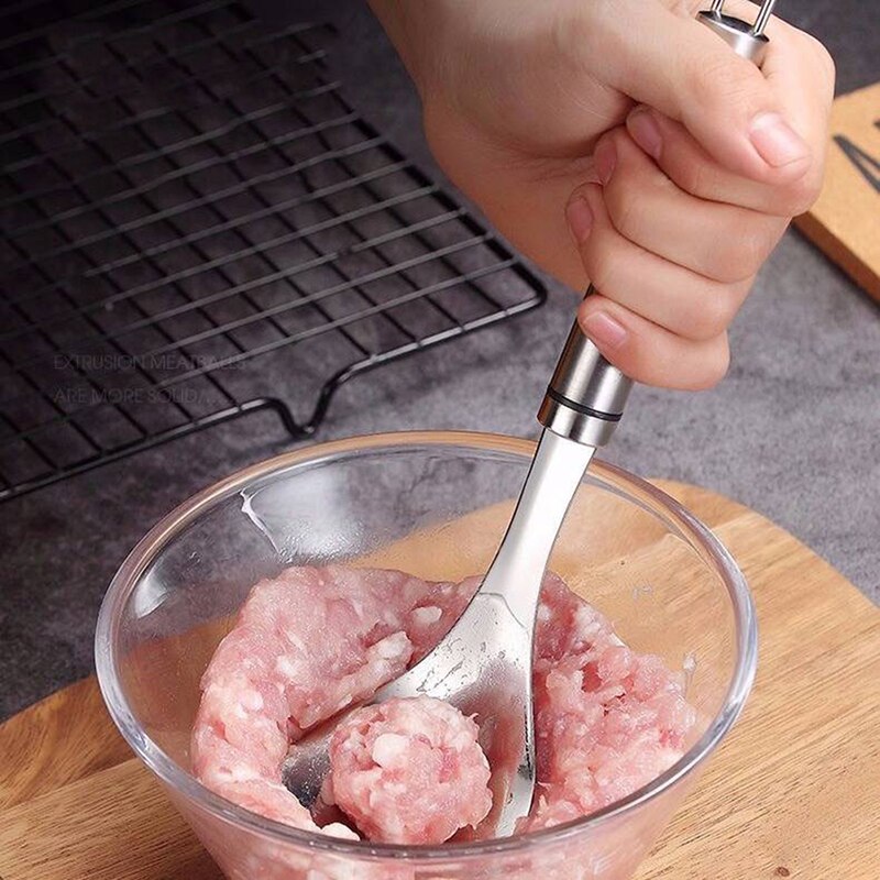 Non-Stick Meatball Maker Spoon Meat Baller With Elliptical Leakage Hole Meat Ball Mold Kitchen Utensil Gadget Meat Tool