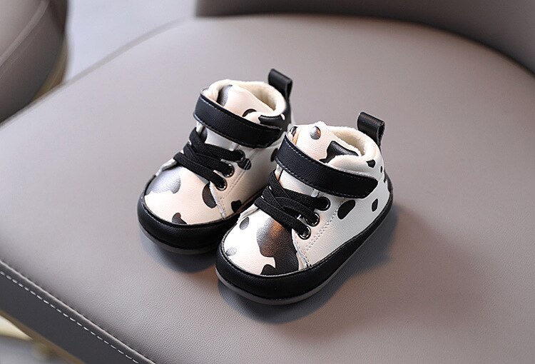 Herfst Winter Meisjes Katoen Enkellaarsjes Unisex Peuter Snowboots 1-2 Jaar Oude Kinderen Schoenen: Black / 1