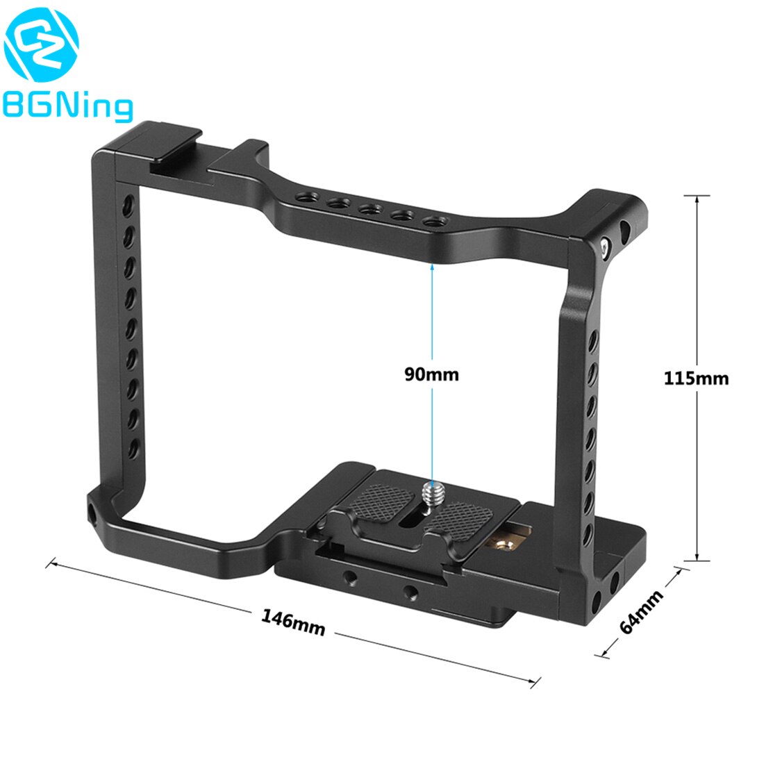 Bgning Aluminium Camera Monitor Kooi Voor Sony A7R Ii A7S Ii A7 Iii A9 Slr Beschermhoes Cover: Default Title