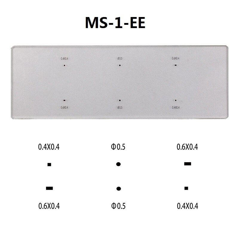 Microscope Calibration Stage Micrometer Glass slide Reticle Measuring Ruler for Stereo Biological Microscope Cross Dot Scale