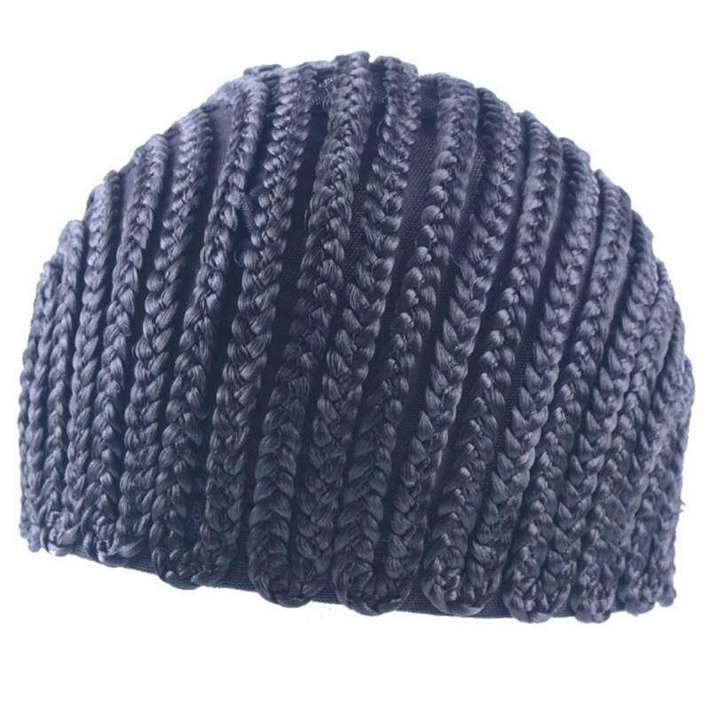 Bonnet en Cornrow Super élastique pour tissage de perruque, couleur noire, Crochet, pour la fabrication de perruques, supérieure, 1 pièce