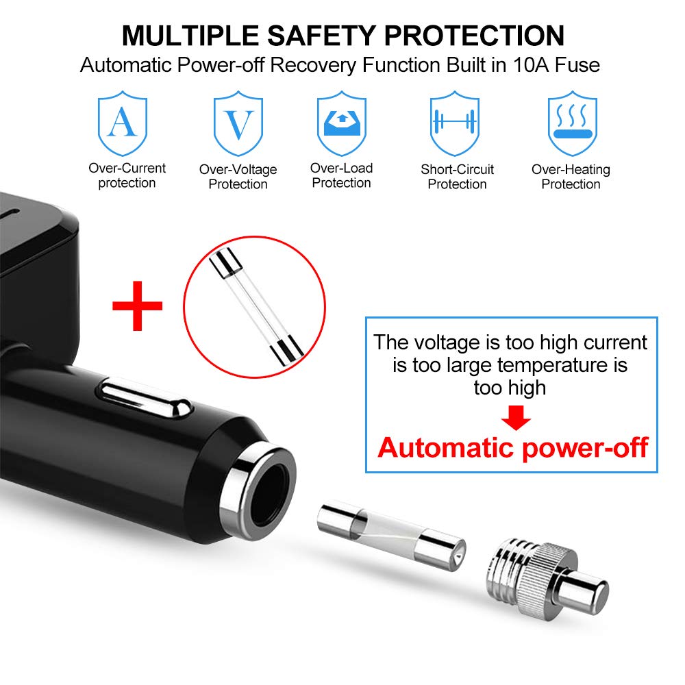 3 Socket Sigarettenaansteker Snelle Auto Splitter Charger 2 USB Poorten Opladen Autolader Compatibel Met Auto voltage Display