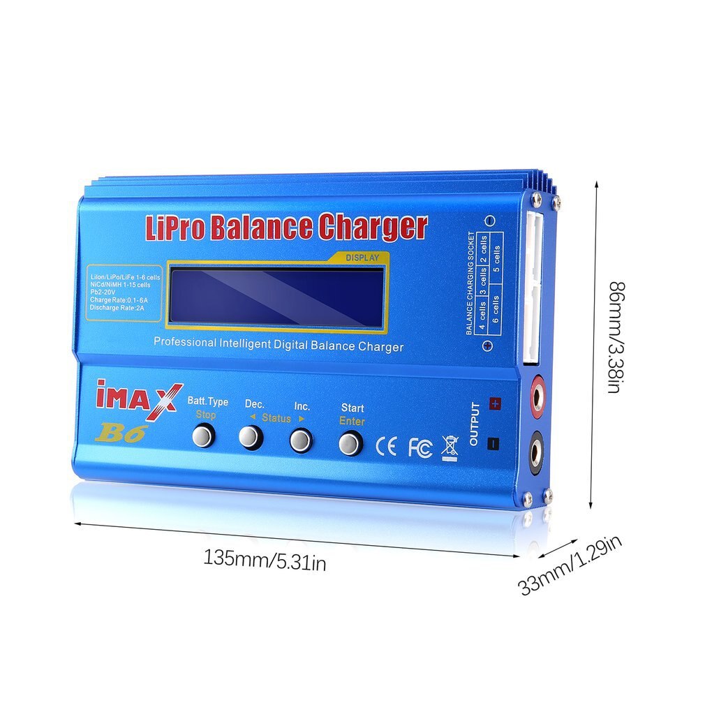 RC Lipo Battery Charger Balance iMax B6 Li-ion LiFe NiMh Power Supply