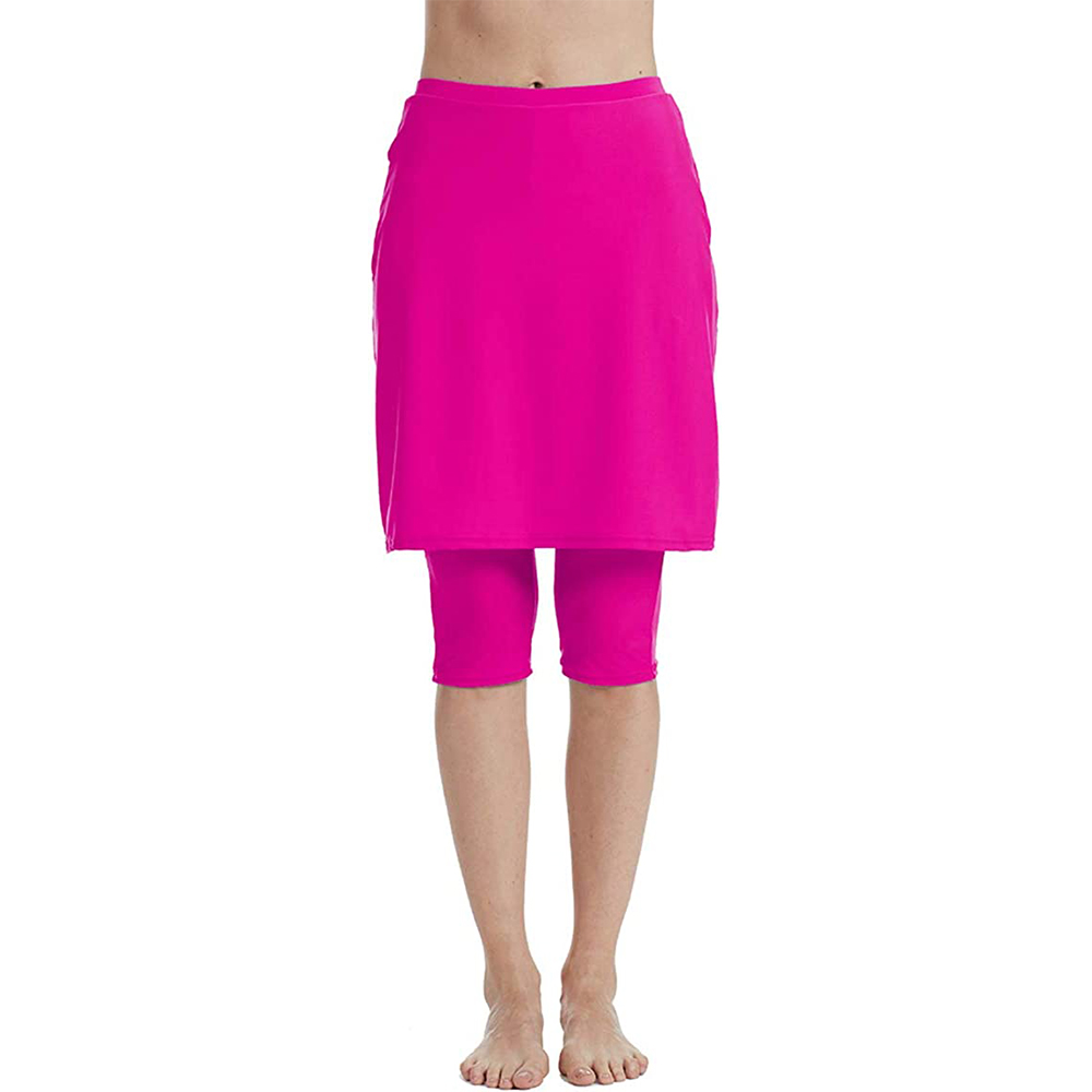 Women's capris leggings energetic skirt swimsuit sunscreen skirt (Gray)