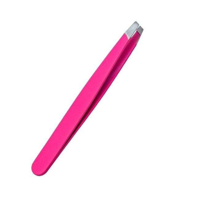 Professionelle Augenbraue Pinzette Rasieren Und Haar Entfernung Slanted Edelstahl Augenbraue Clips Mitesser Entferner Make-Up Werkzeuge: Rose red