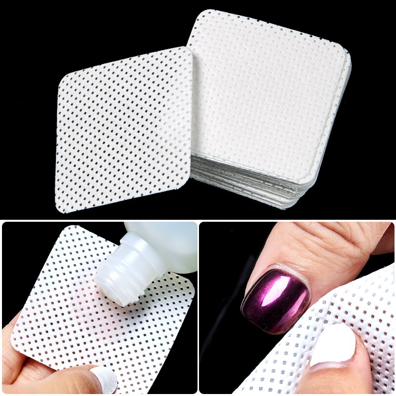 Vier Lelie 500 Pcs Nail Polish Remover Nail Doekjes Bad Manicure Gel-Pluizende Doekjes 100% Katoenen Servetten Voor nagels Nail Art Tool