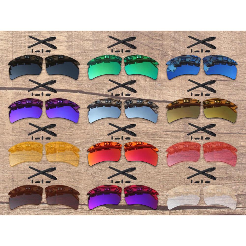 Vonxyz 20 + opções de cores polarizadas lentes de substituição & nariz almofadas orelha meias de borracha kit para-oakley flak 2.0 xl oo9188 quadro