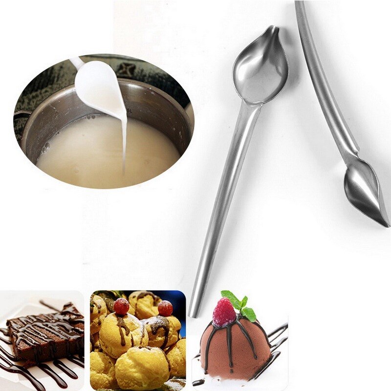 Deco Spoon Decorate Sushi Food Draw Tool Sauce Dressing Plate Dessert Bakeware Cake Gastronomy Spoon Coffee Tool