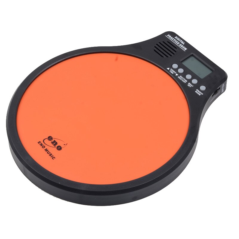 tamburo pad per pratica di batteria digitale ENO con metronomo 3 in 1 per pad per pratica elettronica in metronomero nero per batterista