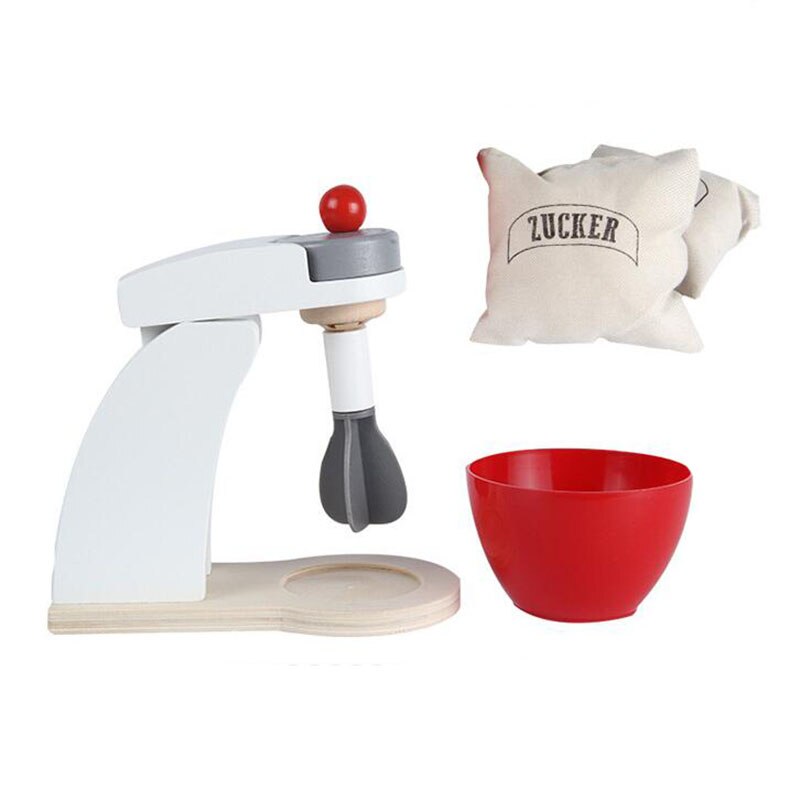 Cucina finta gioca giocattolo simulazione in legno macchina da caffè tostapane miscelatore spremiagrumi bambino apprendimento precoce giocattoli educativi regalo: ZS00095C