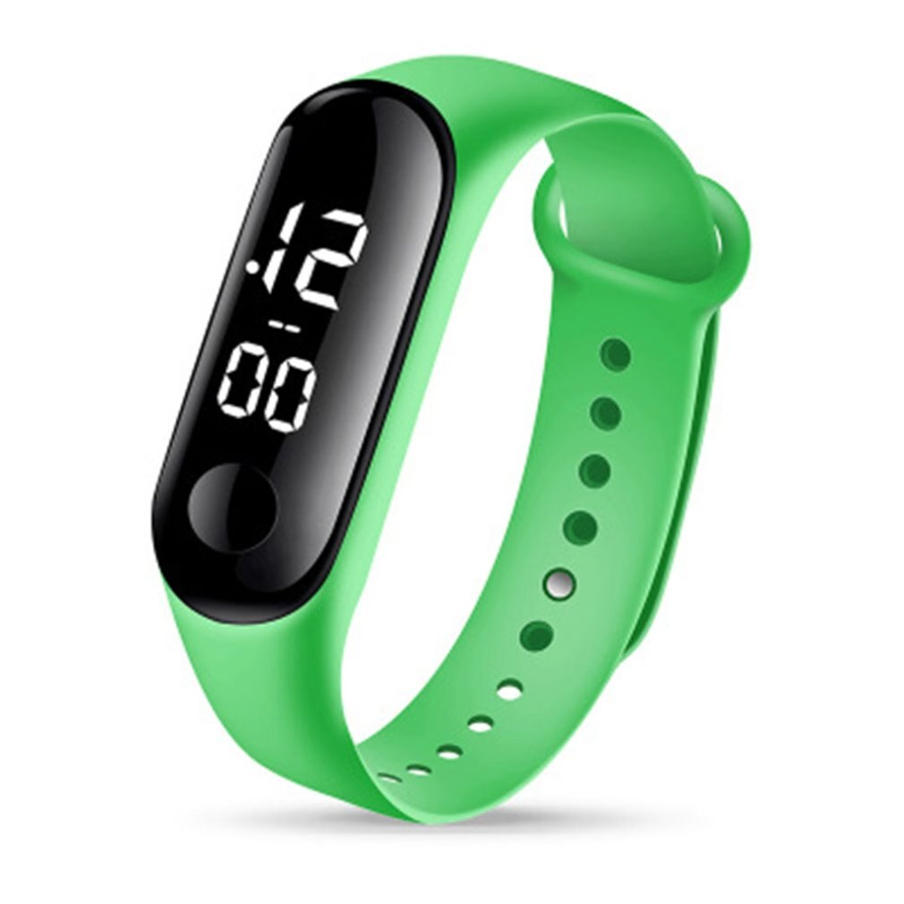 Waterproof Electronic Watch Touch Sports Student Watch High Definition Indicator And Personal Sports Watch: Pinkish Grey