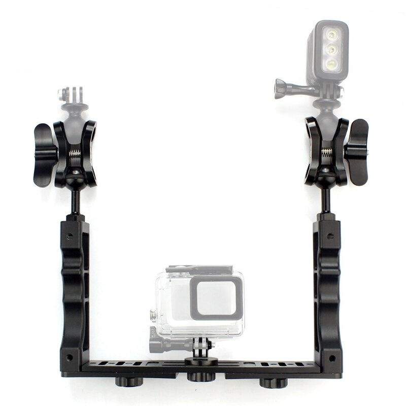 Cnc Duiken Onderwater Licht Arm Systeem Drie-Clip Lade Beugel Handgreep Stabilisator Video Gopro Digitale Slr Camera