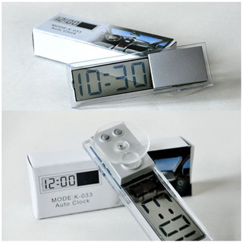 Reloj electrónico para coche, pantalla de cristal líquido, LCD, temporizador, Digital, con ventosa, ,