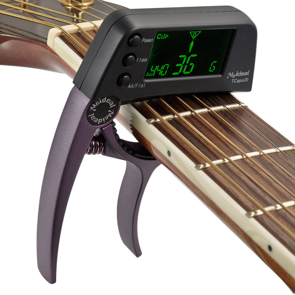 Guitar Capo Quick Change Key Guitar Capo Tuner for Electric Guitar Parts Bass Ukulele Chromatic Alloy