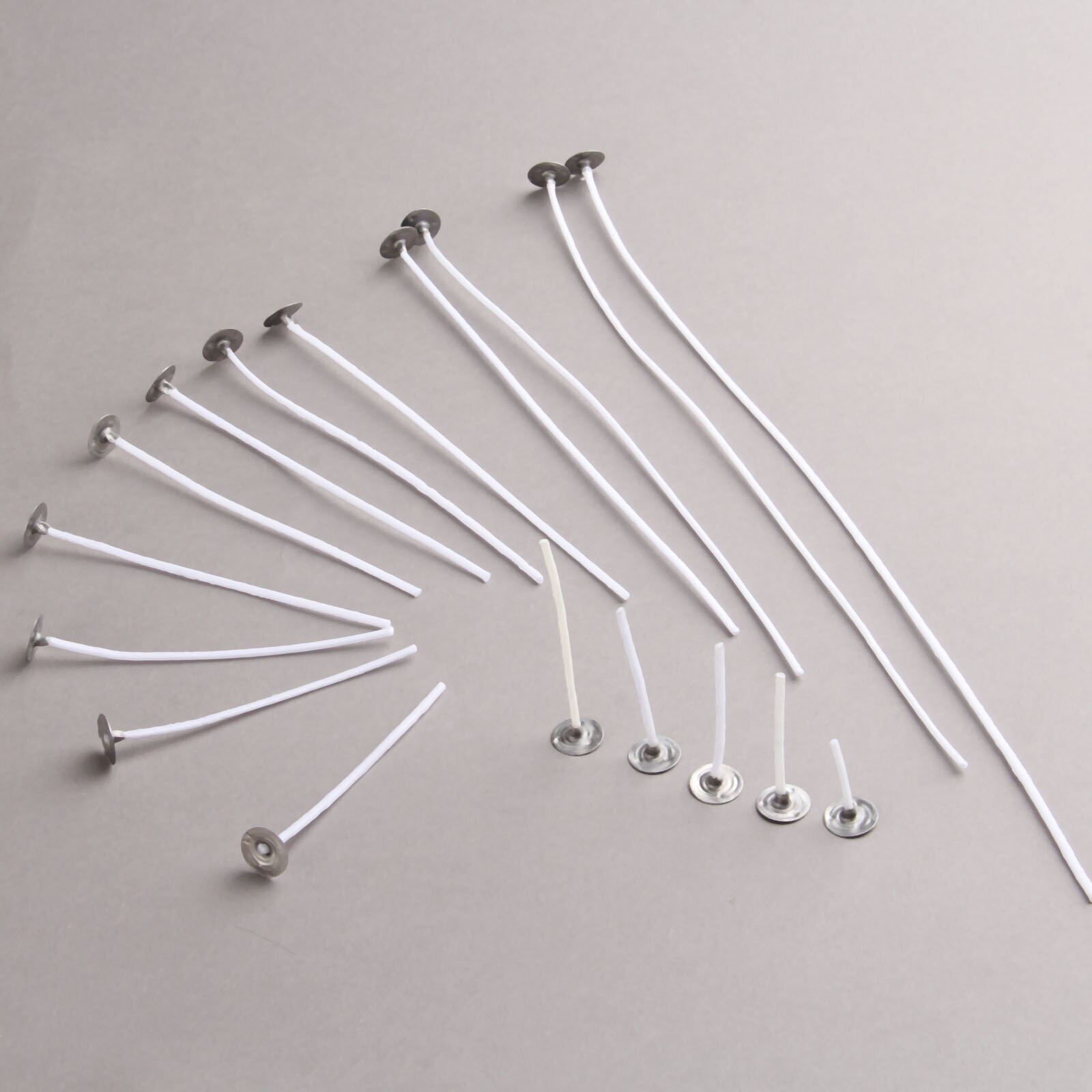 100pcs Candle Wicks Cotton Core Waxed Wicks with Sustainer for Candle Making 15/18/20/25/30cm
