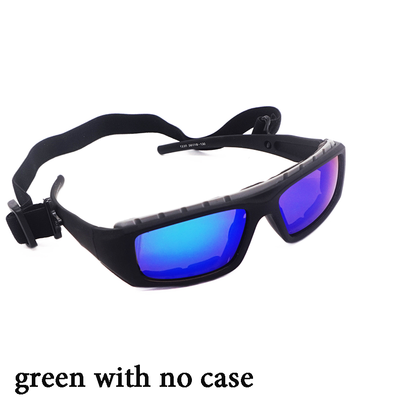 Skidglasögon sportsolglasögon med fodral skidglasögon unisex utomhusglasögon set lätt och bekvämt märke: Grönt inget fall