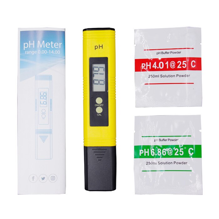 Ph Meter 0.01PH Tester Hoge Precisie Water Testen 0.00-14.00 Ph Maatregel Bereik Geschikt Voor Aquarium Zwembad: Default Title