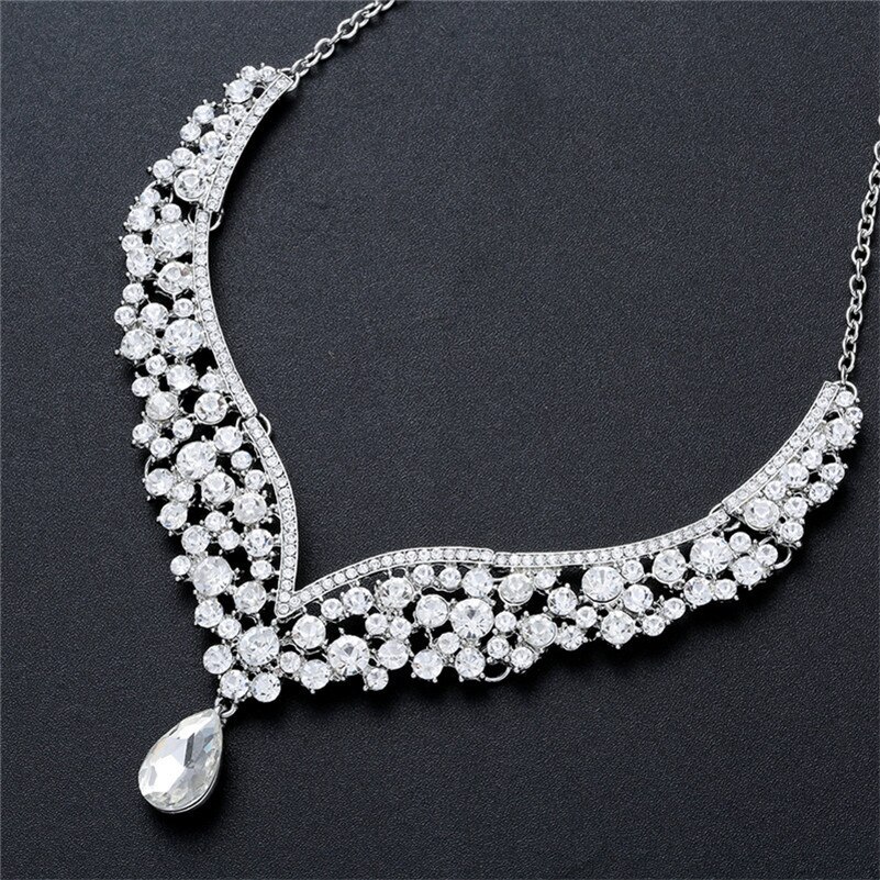 CC Jewelry Set Necklaces Earrings Luxury Wedding Accessories For Women Bridal Shine Cubic Zircon Party Fine Jewelry D022