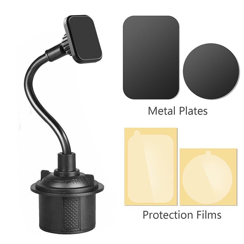 XMXCZKJ Universal Magnetic Car Cup Holder Mount for iPhone XS XS Gooseneck Car Cup Holder Magnetic Cradle Mount for Note 9/ S10+: Default Title