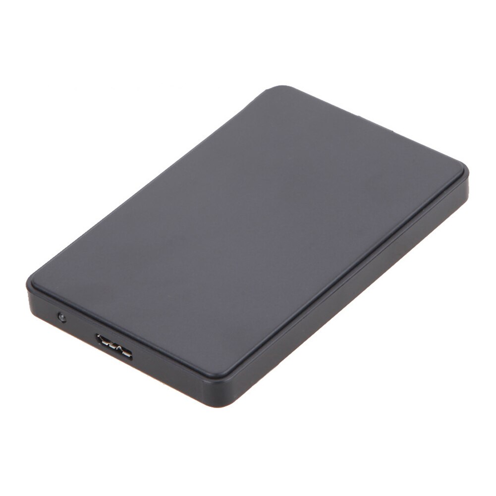 USB 2.0 / 3.0 SATA 2.5 "HD HDD BOÎTIER de DISQUE DUR EXTERNE BOÎTIER ABS Blanc Mini Externe Portable Support Pour Disque Dur: Black