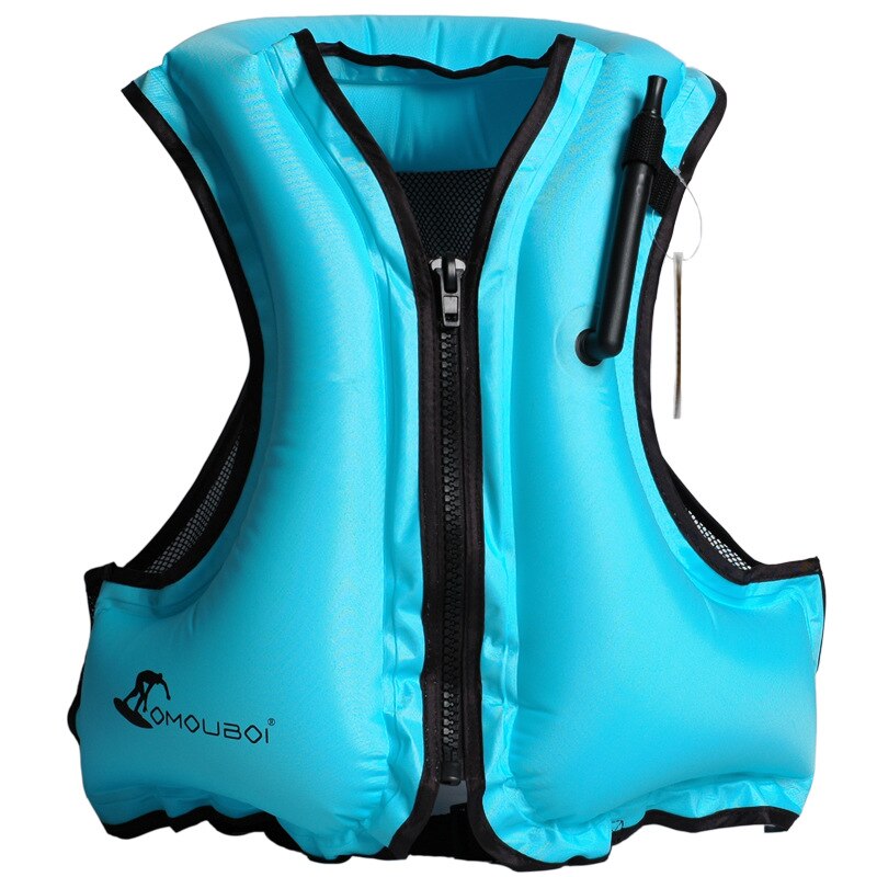 Surf gonflable gilets de sauvetage enfants plongée en apnée gilet de flottabilité adulte grande taille flottabilité bateau pêche gilet de sauvetage: Blue