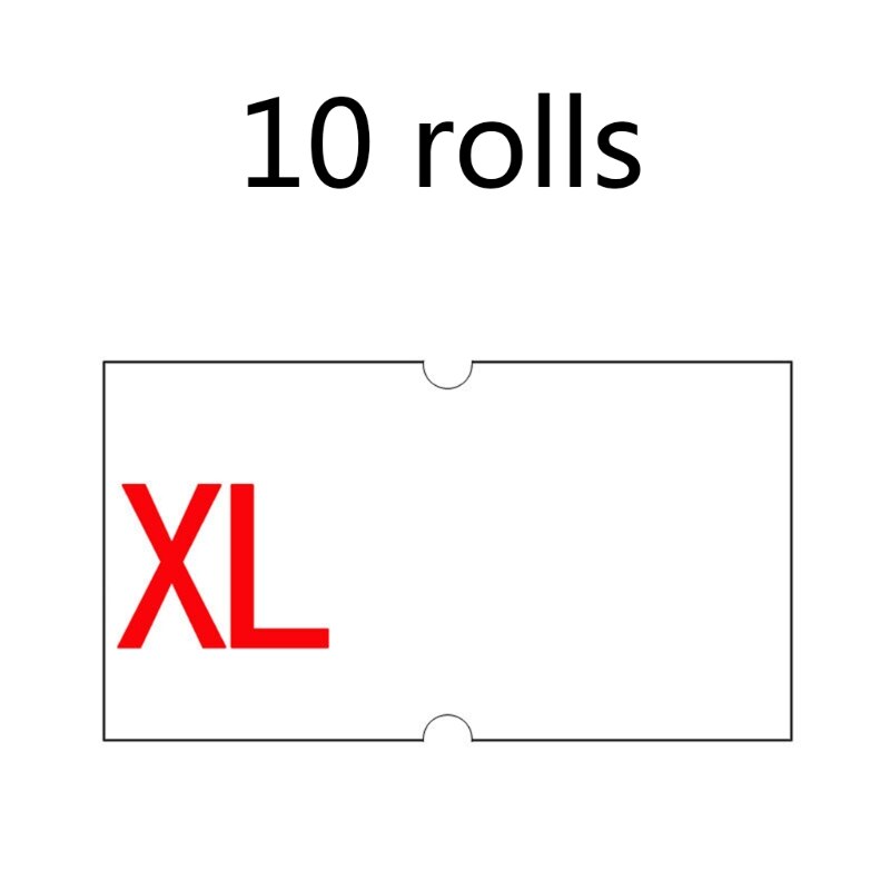Rouleaux d'étiquettes de prix en rouleau, 10 pièces, couleur, une rangée, papier, B03C: XL