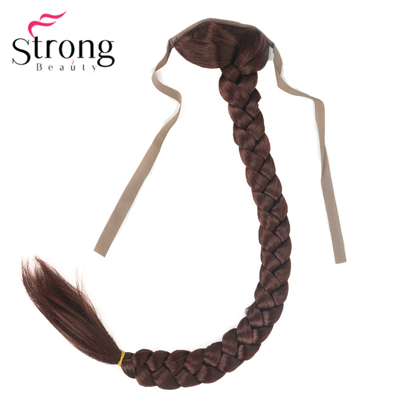 StrongBeauty Blonde Long Fishtail Braid Ponytail Extension Synthetic Clip In Hairpiece COLOUR CHOICES: 33A