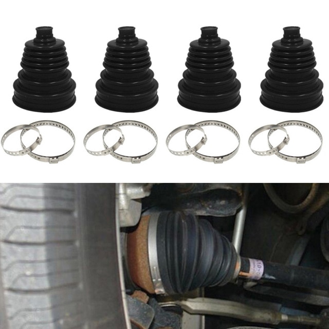 Speed Dust Cover Kit Clamp Silicone CV Boot Ball Round Rubber 140mm x 86mm Constant Universal CV joint boot Car Accessories: 4pcs