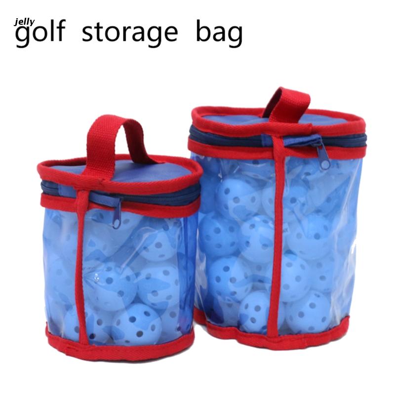 448C PU Golf Balls Bag Large Zipper Closure Golf Pouch Storage Bag Container Golf Bag