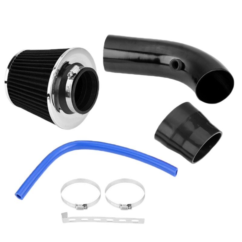 Universal Air Intake Air Filter, Large Flowing Intake Pipe Air Intake Kit Aluminum Alloy: Default Title