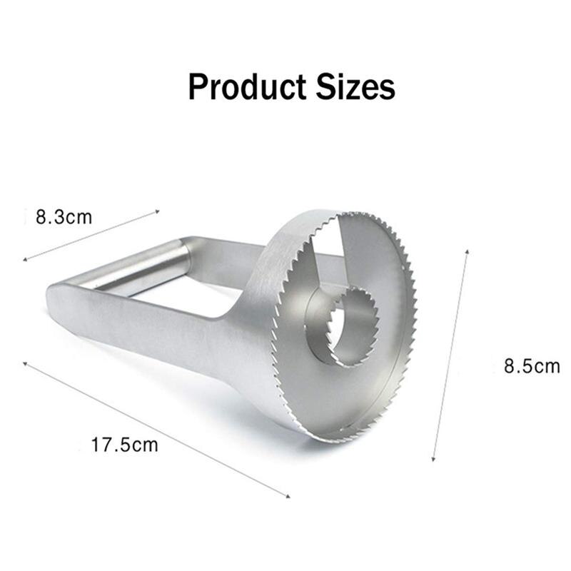 Extractor de piña en forma de corazón, herramienta de cocina sencilla, cortador de frutas de acero inoxidable, pelador de piña para tienda y hogar, 1 unidad