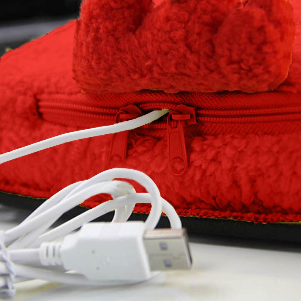 USB Heated Mouse Pad Mouse Hand Warmer with Wrist guard Warm Winter Red Leisure Convenience practical