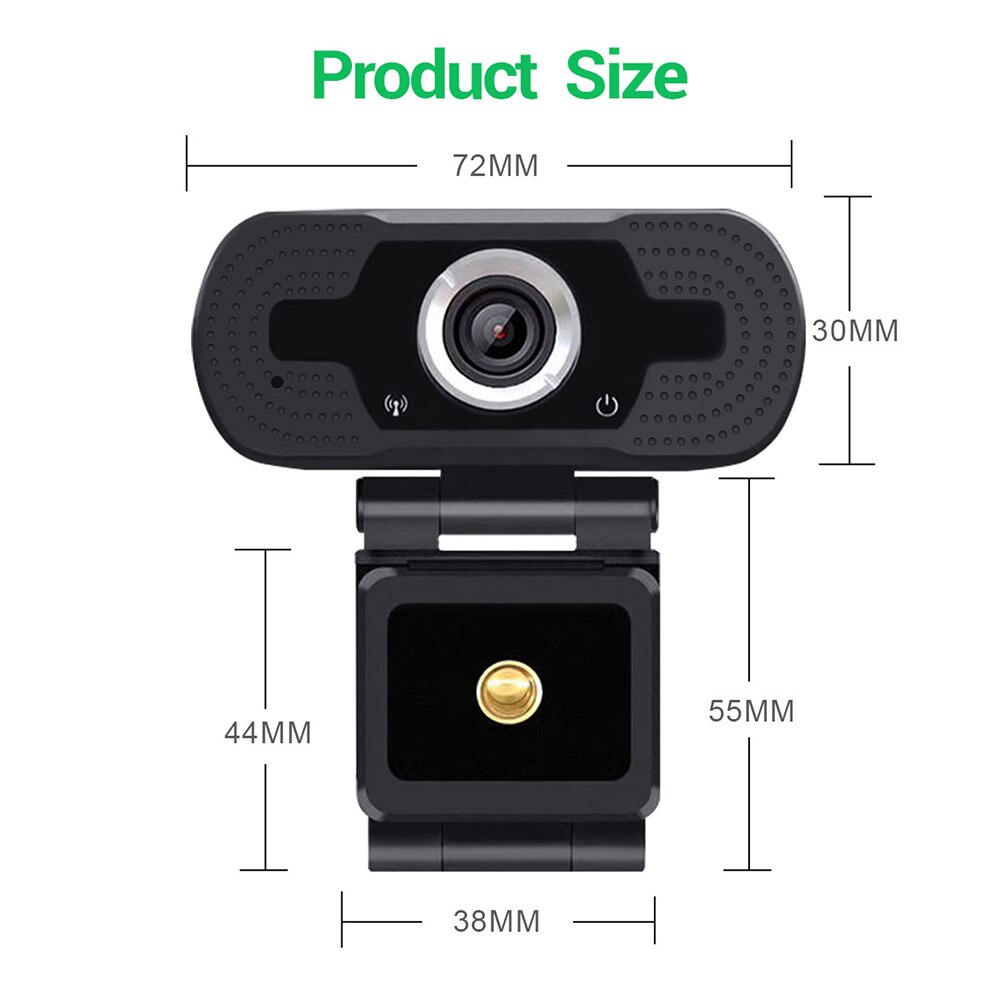 USB Plug and Play Web Camera 1080P HD Webcam with Built-in MIC Video Recording for Laptop Desktop Computer Accessory 1080P HD