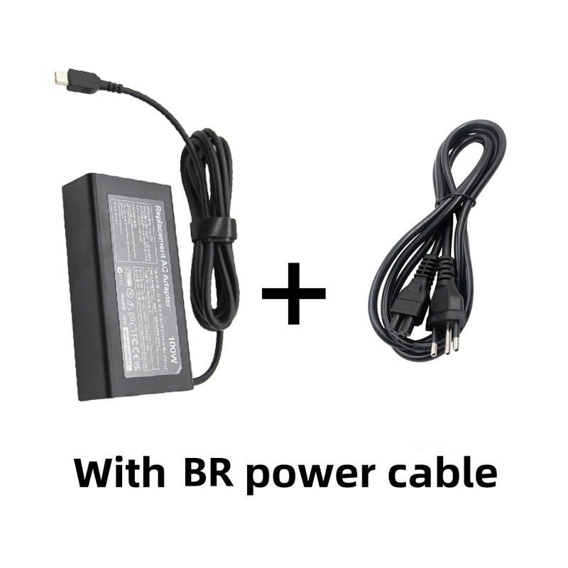 20V 5A 100W USB C Type-C Laptop Charger AC Adapter For Lenovo Idea Pad5 Pro16 Power Supply ADL100YLC3A ADL100YDC3A: black