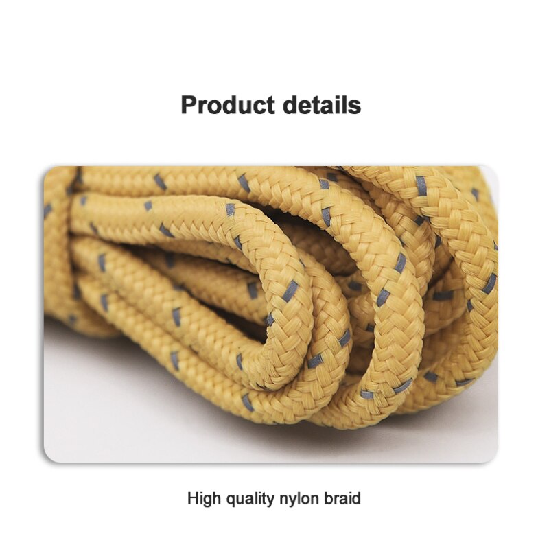Outdoor Camping Pull Rope Tent Fastener Reflective 4mm Thick Tension Rope Pull Canopy Tent Fixed Rope Camping Accessories