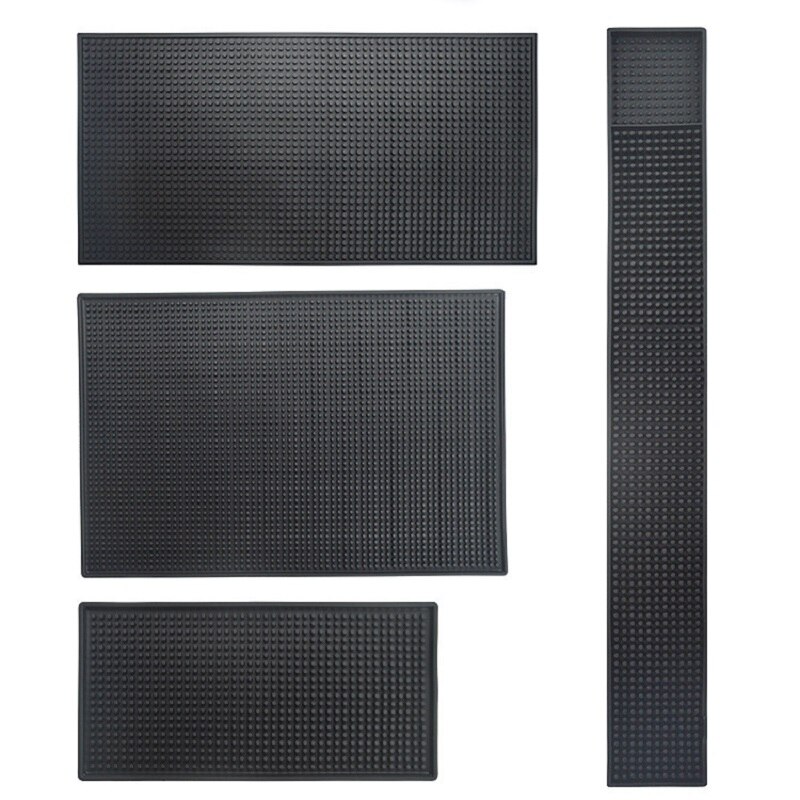 Rubber Bar Service Spill Mat PVC Pad Coaster Placemat Rectangle Beer Whiskey Waterproof Bar Accessories