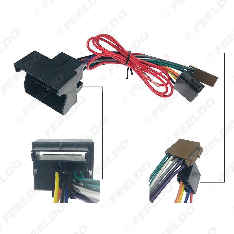 Feeldo bil stereo lyd iso ledningsnet kabel til peugeot 207 307 307cc 407 til citroen  c2 c5 radio antenne wire adapter