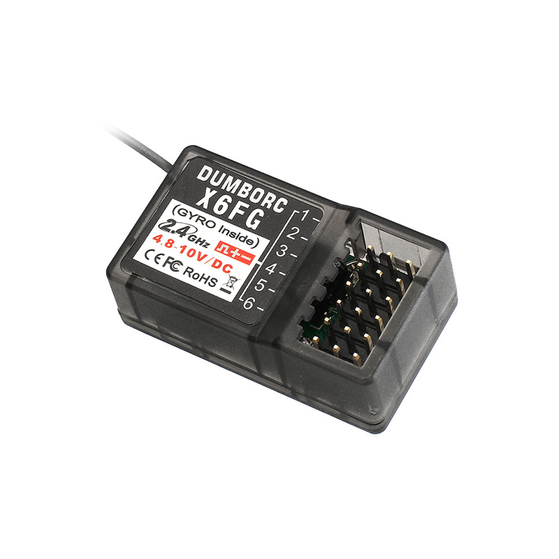 DUMBORC X6F/X6FG 2,4G 6CH receptor de sistema de Control de Radio para transmisor Domborc RC X6 transmisor de barco de coche RC