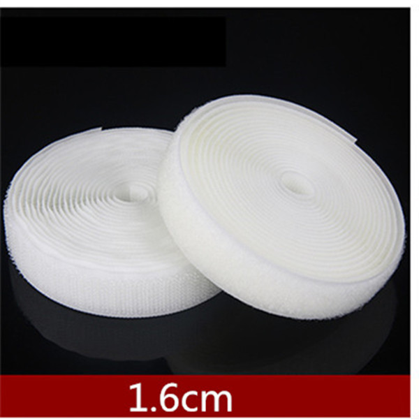 5 M * 1.6/2/3/3.8/5cm Hand Naaien wit zelfklevend Klittenband sluiting Tape Geen Lijm klittenbandsluitingen lijm Naaien-op strips Magic tape: 1.6cm   5m