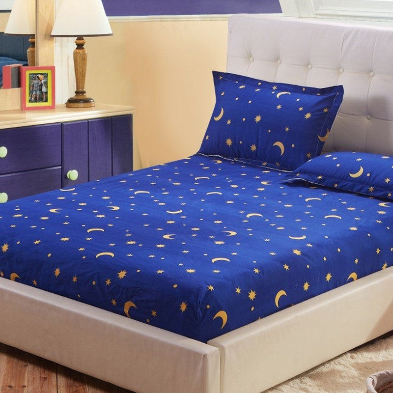 1 pc 90/120/150/180/200/220cm polyester lagen med elastik bånd gul blomstermønster dyb 25cm madras sengetøj liners