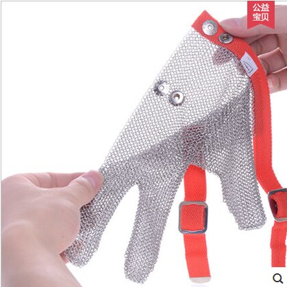3 fingers Anti cut metal work glove protection glove needle proof sewing protect