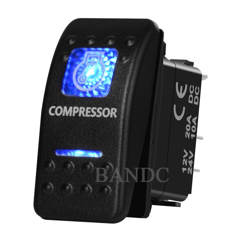 Barre lumineuse Led bleue 12V, interrupteur à bascule antibrouillard, 5 broches ON-OFF, 3 positions, interrupteur à bascule pour voiture, bateau, Yacht marin 12V/20Amp