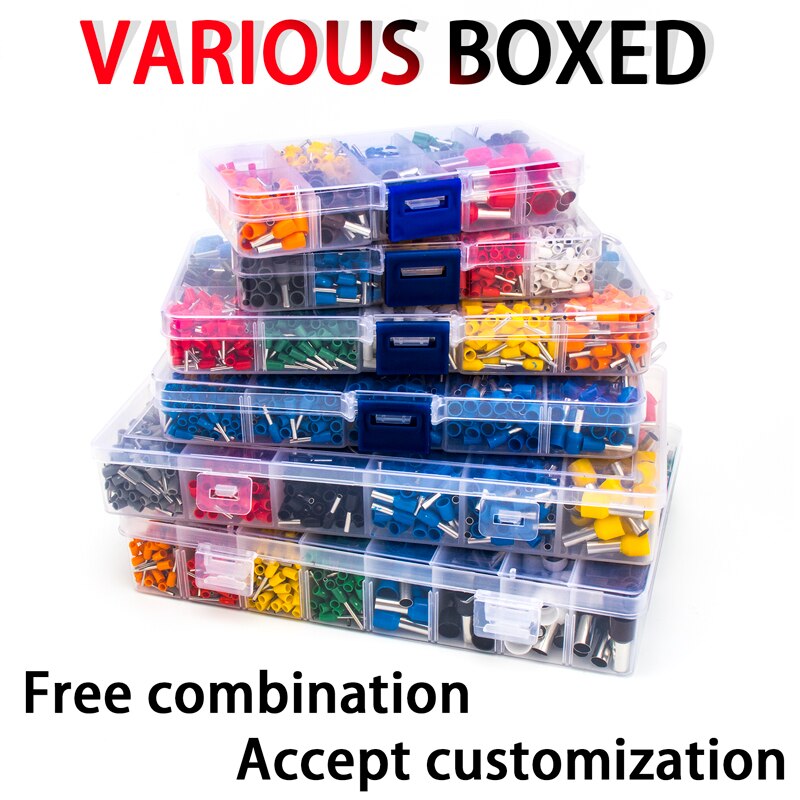wire connect 400/415/750/900pcs-BOX Crimping tool Insulated connector Terminal Crimp Terminator cold pressed insulated terminal