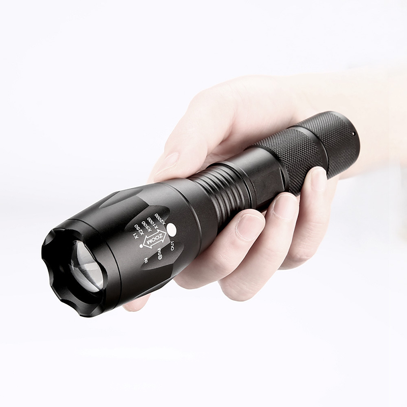 Z45 lampe de poche LED torche étanche Ultra lumineuse T6/L2/V6 zoomable 5 Modes de commutation 18650 batterie rechargeable pour le camping en plein air