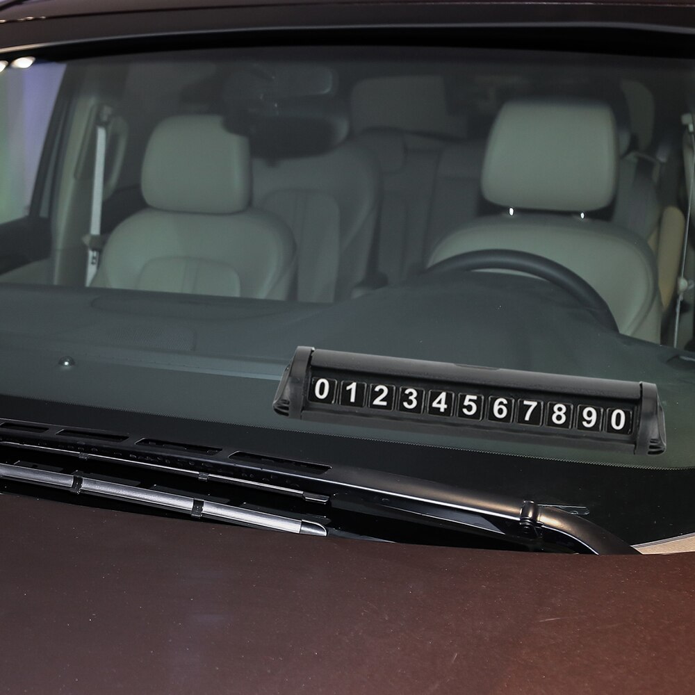 Leepee auto zelfklevende tijdelijke parkeerkaart kentekenplaat verborgen schakelaar auto tijdelijke parkeerkaart auto-styling