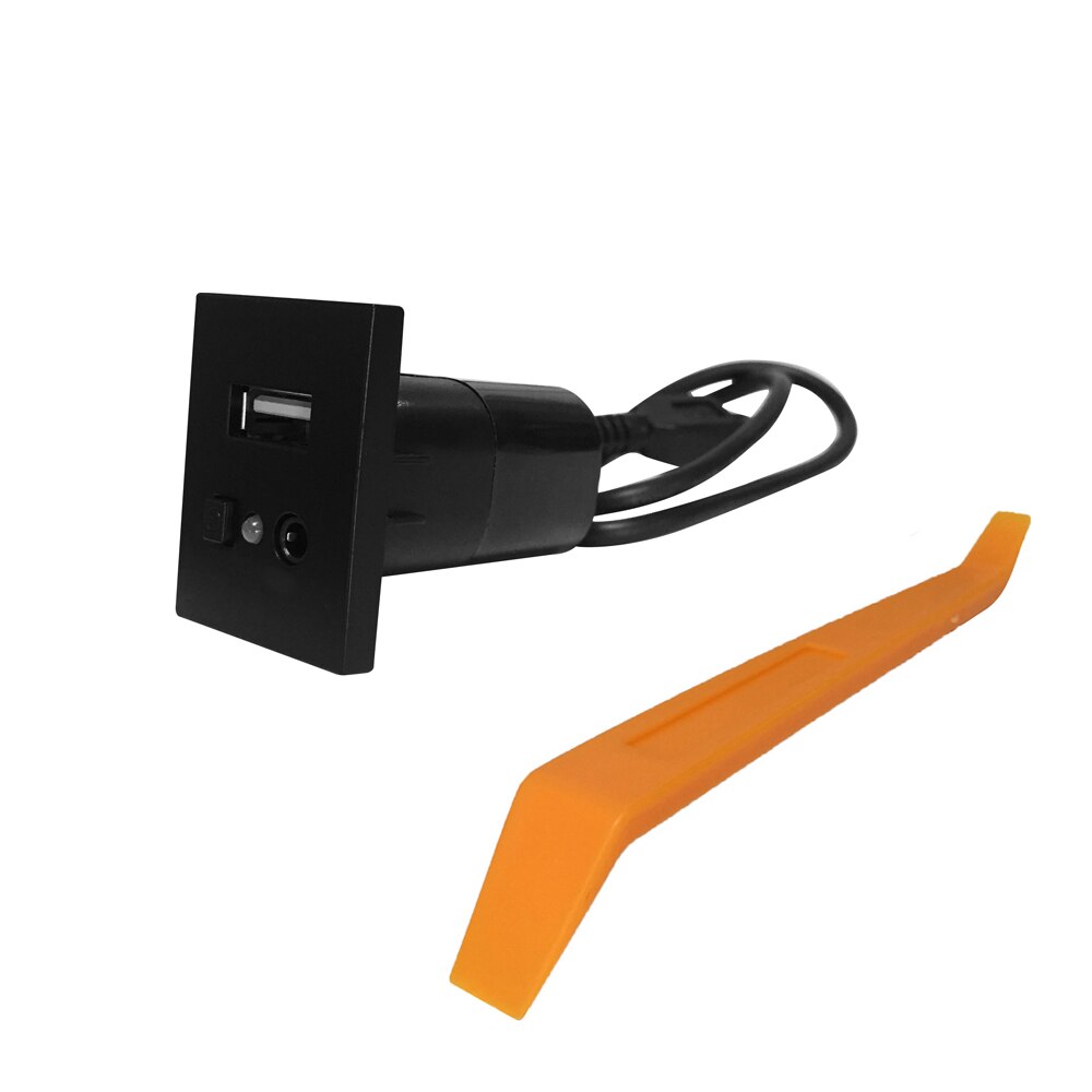 Adaptador de Cable de ranura USB auxiliar para coche, Minireproductor de CD de Audio, interfaz, accesorios para Ford Focus 2 MK2 c-max kuga mk1: Black