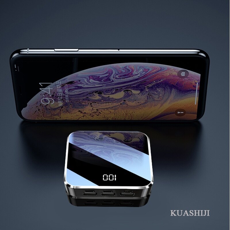 30000mAh QI kabellos Energie Bank 3 USB Digital Anzeige LED-leuchten Externe Batterie Tragbare Schnelle Ladegerät für Iphone Samsung