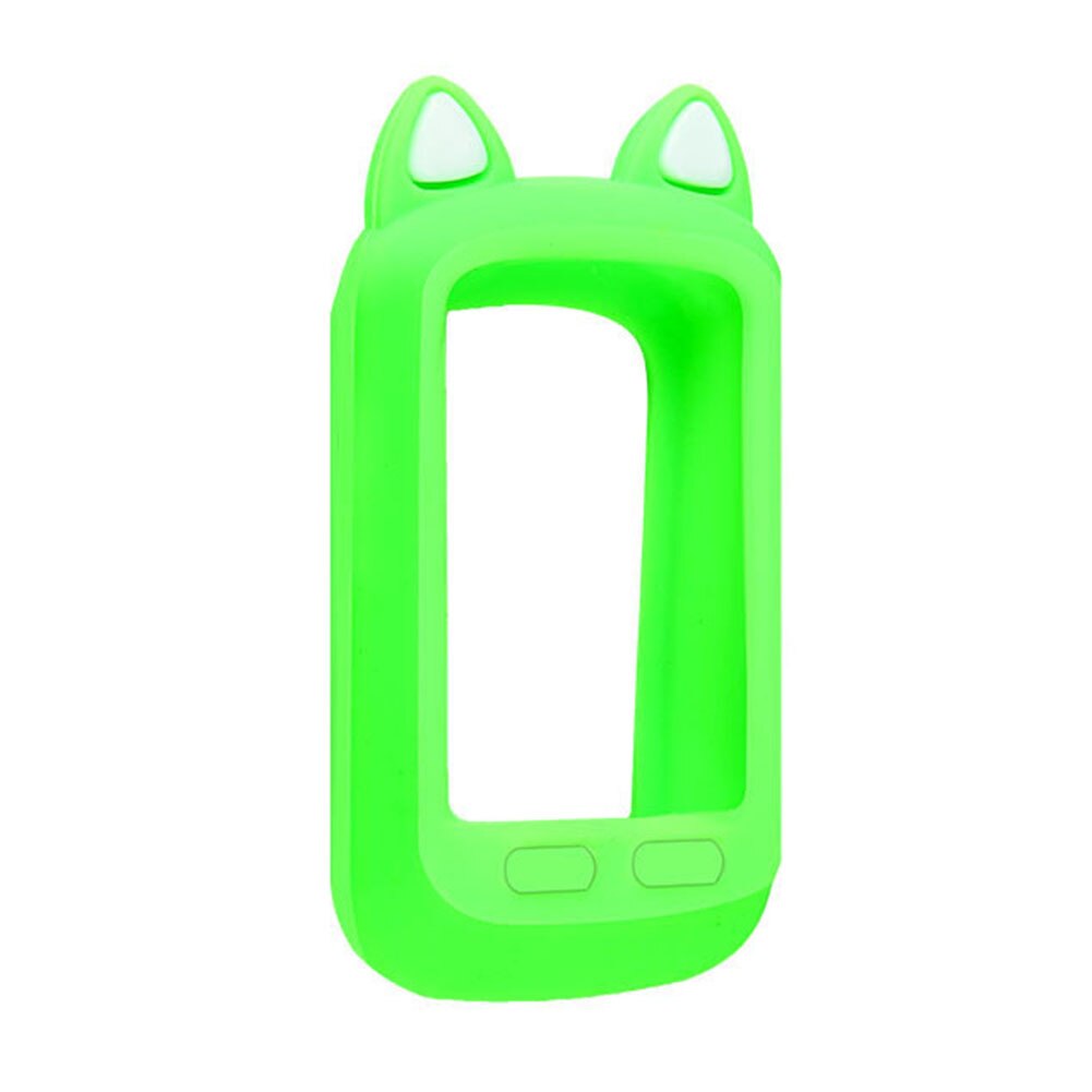 Couverture de Code de vélo d'oreille de chat pour XOSS G compteur de vitesse montre couverture de protection Silicone Anti-goutte couleur facultative appropriée: green